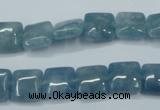 CEQ161 15.5 inches 10*10mm square blue sponge quartz beads