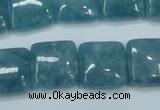 CEQ164 15.5 inches 16*16mm square blue sponge quartz beads