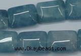 CEQ174 15.5 inches 15*20mm rectangle blue sponge quartz beads