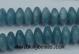 CEQ25 15.5 inches 6*12mm rondelle blue sponge quartz beads