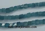 CEQ250 15.5 inches 4*4mm cube blue sponge quartz beads