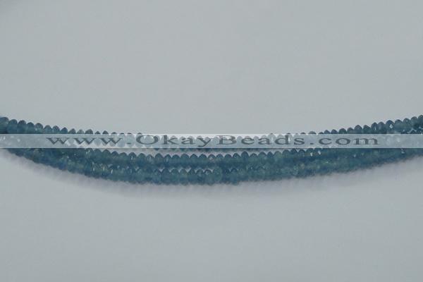 CEQ31 15.5 inches 2*4mm faceted rondelle blue sponge quartz beads