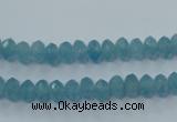 CEQ32 15.5 inches 4*6mm faceted rondelle blue sponge quartz beads