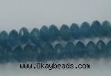 CEQ33 15.5 inches 5*8mm faceted rondelle blue sponge quartz beads