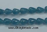 CEQ43 15.5 inches 7*9mm teardrop blue sponge quartz beads