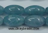 CEQ66 15.5 inches 13*23mm rice blue sponge quartz beads