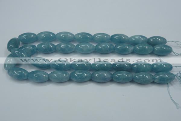 CEQ66 15.5 inches 13*23mm rice blue sponge quartz beads