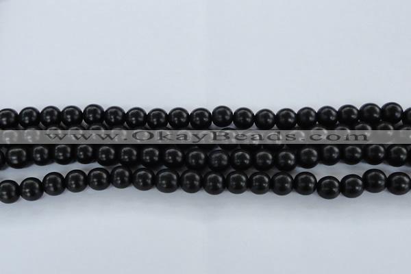 CEY03 15.5 inches 8mm round black ebony wood beads wholesale