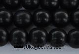 CEY05 15.5 inches 12mm round black ebony wood beads wholesale