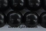 CEY09 15.5 inches 20mm round black ebony wood beads wholesale