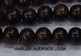 CEY52 15.5 inches 8mm round ebony wood beads wholesale