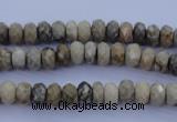 CFA208 15.5 inches 4*6mm faceted rondelle chrysanthemum agate beads