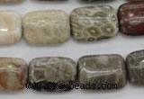 CFA222 15.5 inches 13*18mm rectangle chrysanthemum agate beads