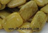 CFA54 15.5 inches 18*24mm rectangle yellow chrysanthemum agate beads