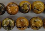 CFA63 15.5 inches 16mm round yellow chrysanthemum agate beads