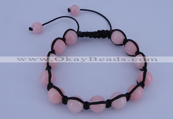 CFB504 10mm round candy jade beads adjustable bracelet wholesale