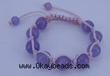 CFB516 12mm round candy jade beads adjustable bracelet wholesale