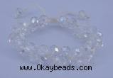 CFB580 8*10mm faceted rondelle crystal beads adjustable bracelet