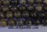 CFC211 15.5 inches 6mm round grey fossil coral beads wholesale