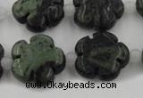 CFG1027 15.5 inches 16mm carved flower kambaba jasper beads