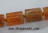 CFG1101 15.5 inches 15*20mm carved tube agate gemstone beads