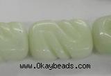 CFG1185 15.5 inches 20*30mm carved rectangle New jade beads