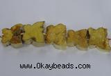 CFG1191 7.5 inches 40*45mm - 45*55mm butterfly druzy agate beads