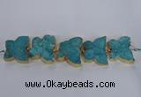 CFG1194 7.5 inches 40*45mm - 45*55mm butterfly druzy agate beads