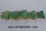 CFG1195 7.5 inches 40*45mm - 45*55mm butterfly druzy agate beads