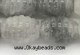 CFG1502 15.5 inches 15*20mm carved rice cloudy quartz beads