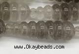 CFG1525 15.5 inches 10*35mm carved teardrop smoky quartz beads