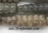 CFG1530 15.5 inches 10*35mm carved teardrop moonstone beads