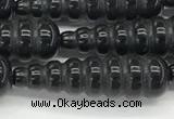 CFG1534 15.5 inches 10*35mm carved teardrop black agate beads