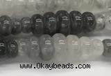 CFG1541 15.5 inches 10*30mm carved rice cloudy quartz beads