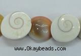 CFG22 15.5 inches 16*18mm carved flower shell gemstone beads