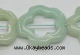 CFG31 15.5 inches 30mm carved flower amazonite gemstone beads