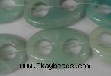 CFG313 15.5 inches 20*30mm carved oval amazonite gemstone beads