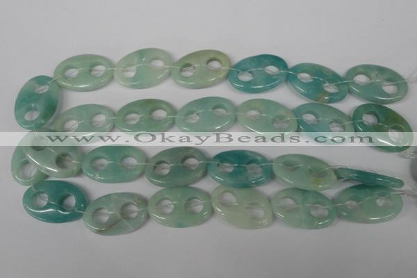 CFG313 15.5 inches 20*30mm carved oval amazonite gemstone beads