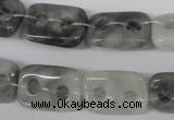 CFG324 15.5 inches 15*20mm carved rectangle eagle eye jasper beads