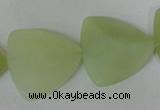 CFG530 15.5 inches 25*25mm carved triangle New jade beads