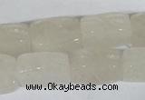 CFG545 15.5 inches 15*20mm carved brick white jade beads