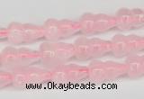 CFG63 15.5 inches 8*13mm carved calabash rose quartz beads