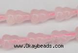 CFG64 15.5 inches 10*16mm carved calabash rose quartz beads