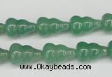 CFG66 15.5 inches 10*16mm carved calabash green aventurine beads