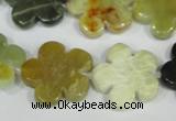 CFG664 15.5 inches 20mm carved flower flower jade beads