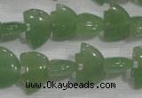 CFG772 15.5 inches 10*15mm carved animal green aventurine beads