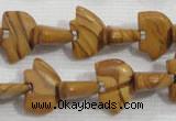 CFG779 15.5 inches 10*15mm carved animal grain stone beads