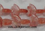 CFG785 15.5 inches 10*15mm carved animal cloudy quartz beads