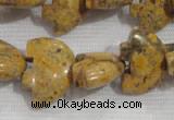 CFG806 12.5 inches 14*18mm carved animal leopard jasper beads