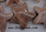 CFG928 15.5 inches 30*33mm carved star moonstone beads